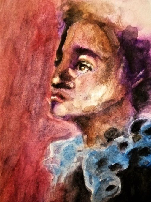 Femme au boa - 14 X 19